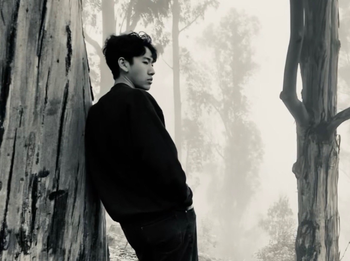 Rath standing against a tree in a foggy forest